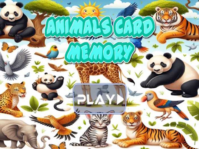 Animal cards memory Unblocked