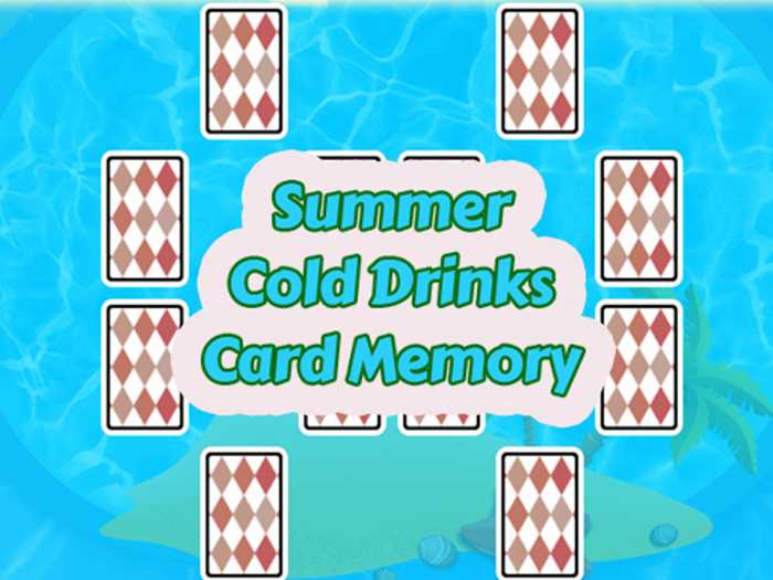 Summer Cold Drinks Card Memory Unblocked