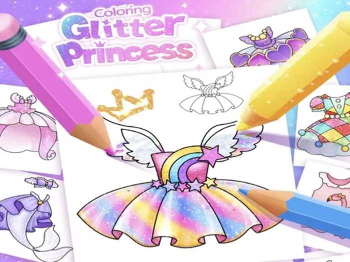 Princess Coloring Glitter For Girl Unblocked