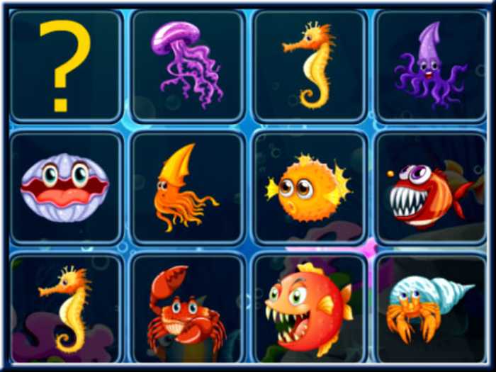 Sea Creatures Cards Match Unblocked