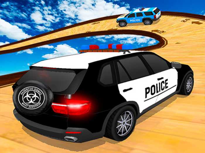 Police Prado Car Stunt Ramp Car Racing Game 3D Unblocked