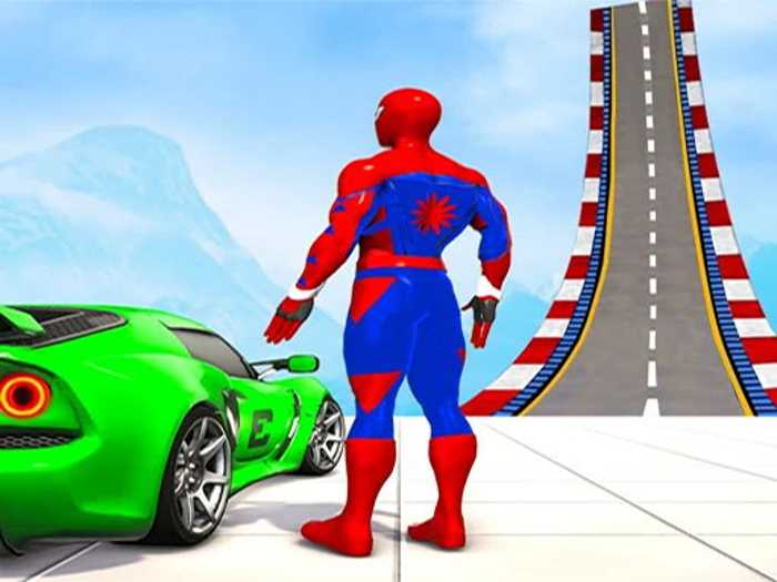 ZigZag Car Spiderman Racer -3D Unblocked